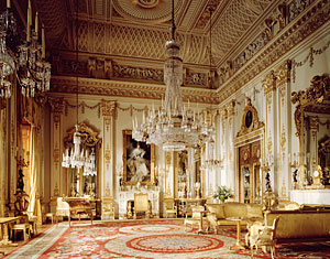 The White Drawing Room at Buckingham Palace in London